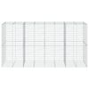 vidaXL Gabion Basket with Cover 400x100x200 cm Galvanised Iron