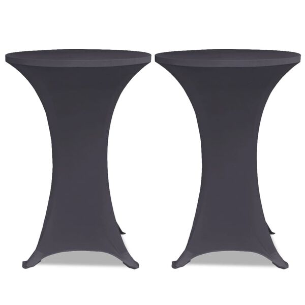 vidaXL Stretch Table Cover 4 pcs 60 cm Anthracite