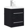 vidaXL Bathroom Sink Cabinet with Drawer Black Oak 41 x 38.5 x 48 cm