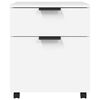 vidaXL Mobile File Cabinet with Wheels White 45x38x54 cm Engineered Wood