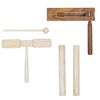 vidaXL 3 Piece Percussion Set Wood