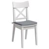 vidaXL Seat Cushions 4 pcs Light Grey 40 x 40 x 3 cm Fabric