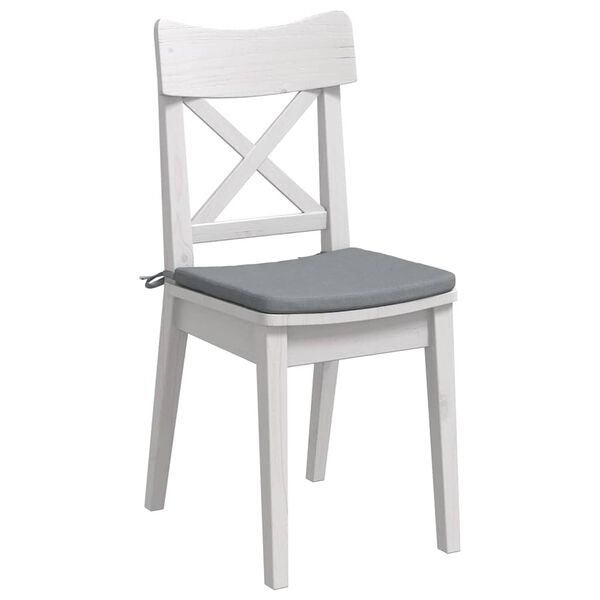 vidaXL Seat Cushions 4 pcs Light Grey 40 x 40 x 3 cm Fabric