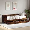 vidaXL Daybed with Drawers without Mattress Smoked Oak 100x200 cm
