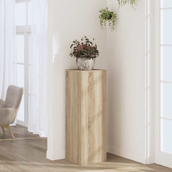 vidaXL Plant Stand Sonoma Oak 33x33x100 cm Engineered Wood