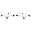 vidaXL Plant Rollers 2 pcs Tempered Glass 35x35 cm Square