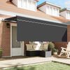 vidaXL Retractable Awning Anthracite 400 x 200 cm Fabric