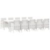 vidaXL Garden Dining Set 11 pcs White and Taupe Synthetic rattan