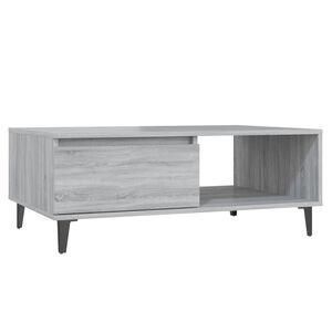 vidaXL Coffee Table Grey Sonoma 90x60x35 cm Engineered Wood