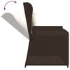 vidaXL Garden Bench with Cushion Brown Poly rattan