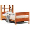 vidaXL Bookcase Bed without Mattress Wax Brown 100x200cm Solid Wood Pine