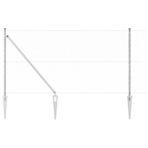 vidaXL Hexagonal Fence with Post 100 x 1.4 m Galvanised Steel Silver