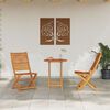 vidaXL Folding Bistro Set Folding 3 pcs Brown Solid acacia wood