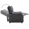 vidaXL Recliner Chair Dark Grey Fabric