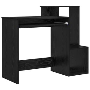 vidaXL Desk Black Oak 106 x 41 x 88.5 cm Engineered Wood