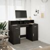 vidaXL Desk with LED Lights Black 120x55x91 cm Engineered Wood