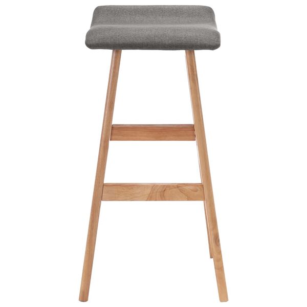 vidaXL Bar Stools 2 pcs Dark Grey Fabric