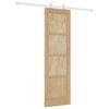 vidaXL Sliding Door Natural and White 61 x 198.5 cm Solid Pine Wood