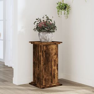 vidaXL Plant Stand Smoked Oak 33 x 33 x 60 cm Engineered wood