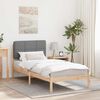 vidaXL Bed Frame with Upholstered Headboard Light Grey 90 x 190 cm