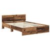 vidaXL Bed Frame with Headboard Old Wood 140 x 190 cm Engineered Wood