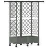 vidaXL Raised Bed with Trellis and Roof Light Grey 124 x 40 x 127 cm