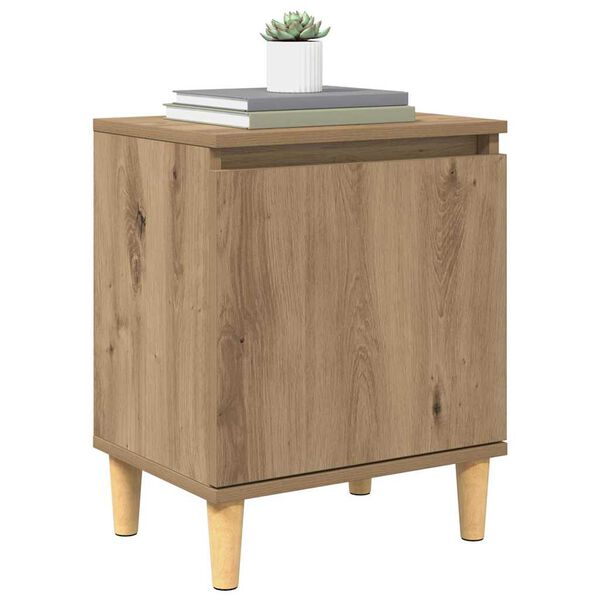 vidaXL Bedside Cabinet Artisan Oak 40 x 30 x 50 cm Engineered Wood