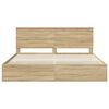 vidaXL Bed Frame with Drawer Sonoma Oak 200 x 200 cm Engineer Wood