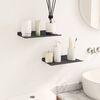 vidaXL Floating Shelf 2 pcs Black 30 x 17.5 x 2.5 cm Steel