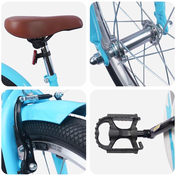 vidaXL Kids Bike 18'' for 5-7 Years Old Light Blue