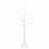 vidaXL Birch Christmas Tree White 22 x 22 x 120 cm Plastic 174 LEDs