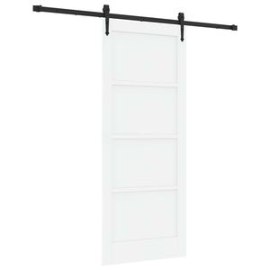 vidaXL Sliding Door ORKDAL White and Black 83 x 202 cm Solid Pine Wood