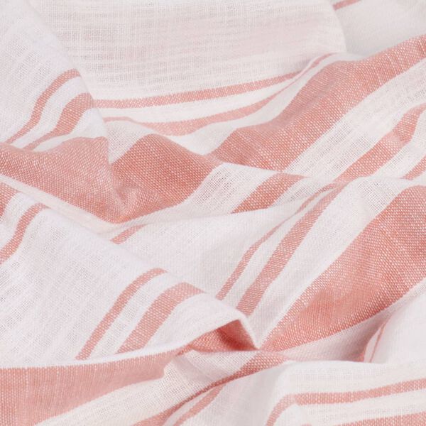 vidaXL Curtains with Metal Rings 2 pcs Cotton 140x225 cm Pink Stripe