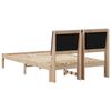 vidaXL Bed Frame with Headboard Brown 120 x 200 cm Solid Pine Wood
