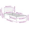 vidaXL Bed frame Brown and taupe 80 x 200 cm Solid pine wood