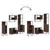 vidaXL 4 Piece Bathroom Furniture Set Brown Oak Engineered Wood