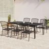vidaXL 7 Piece Garden Dining Set Anthracite Steel