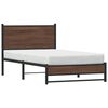 vidaXL Metal Bed Frame without Mattress Brown Oak 100x190 cm