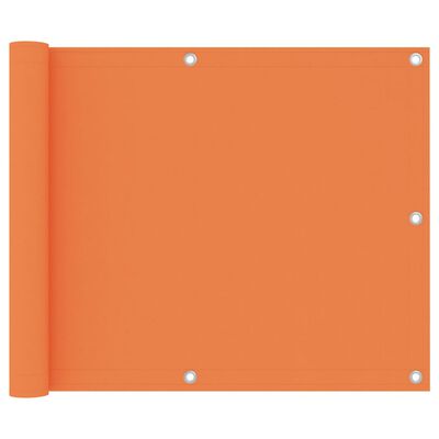 vidaXL Balcony Screen Orange 75x400 cm Oxford Fabric