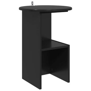 vidaXL Side Table Black Oak &Oslash; 39.5 x 55 cm Engineered Wood