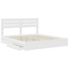vidaXL Storage Bed with Headboard White 200 x 200 cm Engineered Wood