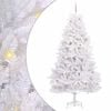 vidaXL Artificial Hinged Christmas Tree White 270 cm PVC and Steel