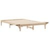 vidaXL Bed Frame with Side Tables Natural 160 x 220 cm Solid Pine Wood