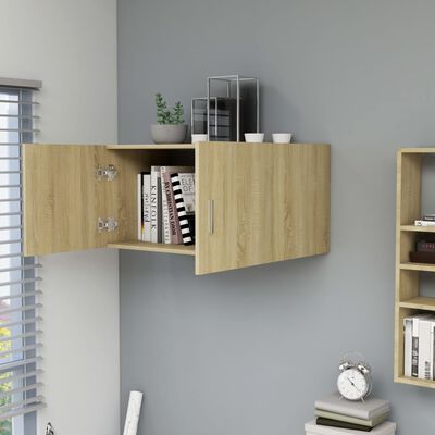 vidaXL Wall Mounted Cabinet Sonoma Oak 80x39x40 cm Engineered Wood