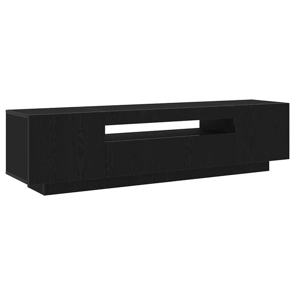 vidaXL TV Cabinet Black 160 x 35 x 40 cm Engineered Wood