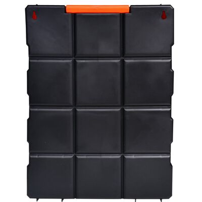 vidaXL Portable Wall-Mountable Toolbox with 12 Compartments