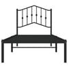 vidaXL Metal Bed Frame without Mattress with Headboard Black 80x200cm