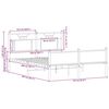 vidaXL Bed Frame without Mattress Smoked Oak 150x200 cm King Size Engineered Wood