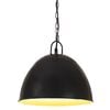 vidaXL Industrial Vintage Hanging Lamp 25 W Black Round 31 cm E27