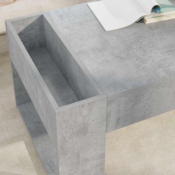 vidaXL Coffee Table Concrete Grey 110 x 50 x 41 cm Engineered Wood